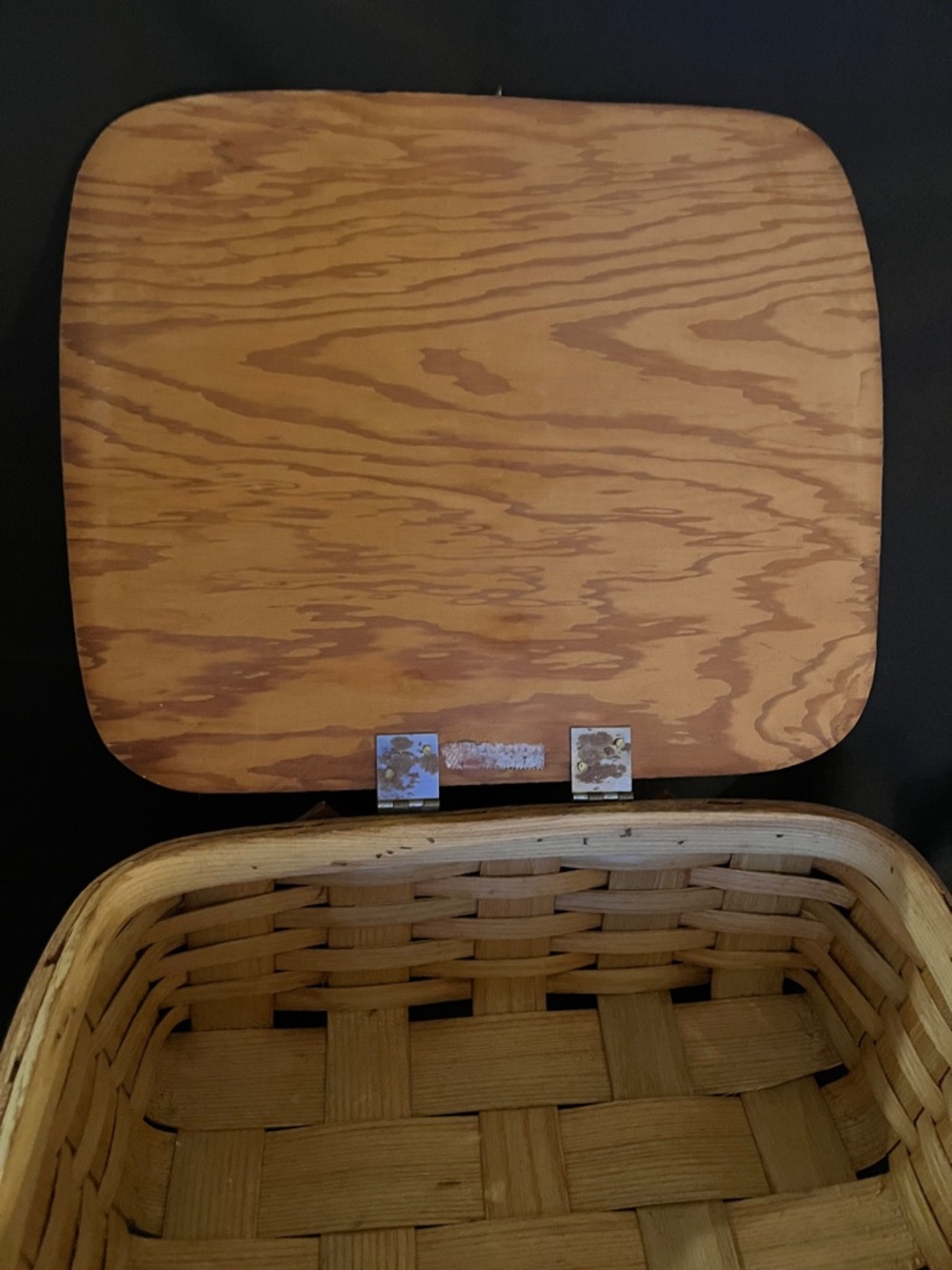 Antique Splitwood Pie Basket / Picnic Basket - Picture 11 of 11